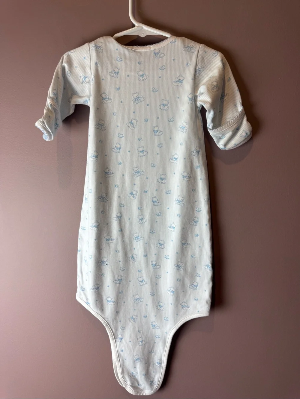 Kissy Kissy Gown Teddy Bear Stripe Star Print SM